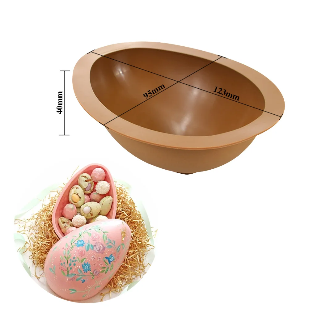 Wholesale Easter egg silicone mould 6 inch 4 inch egg chocolate mold mousse cake chocolate pudding baking silicone mold