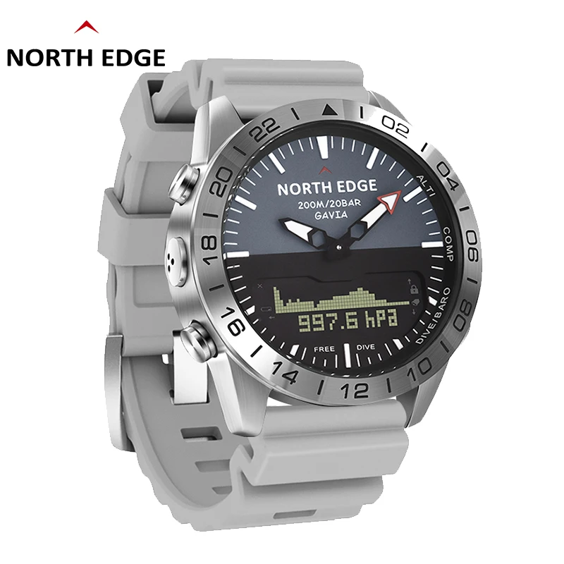 NORTH EDGE Outdoor Multi-function Smart Watch Deep Diving High Pressure Swimming Dual Display Motion Pedometer Smart Watch