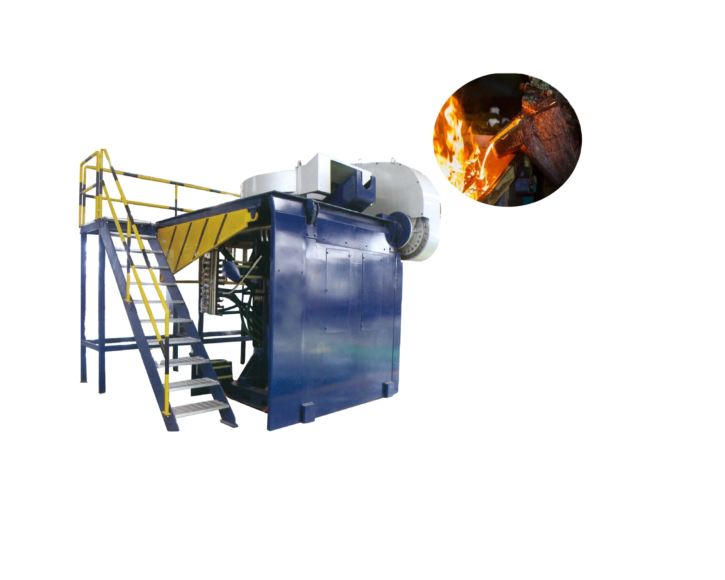 medium frequency induction reducer steel shell furnace for melting iron copper aluminum steel for sale