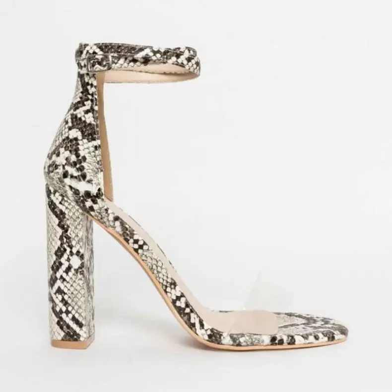 
Big size sexy snake print Lady dress shoes women high heel shoes for party fashionable high heels 