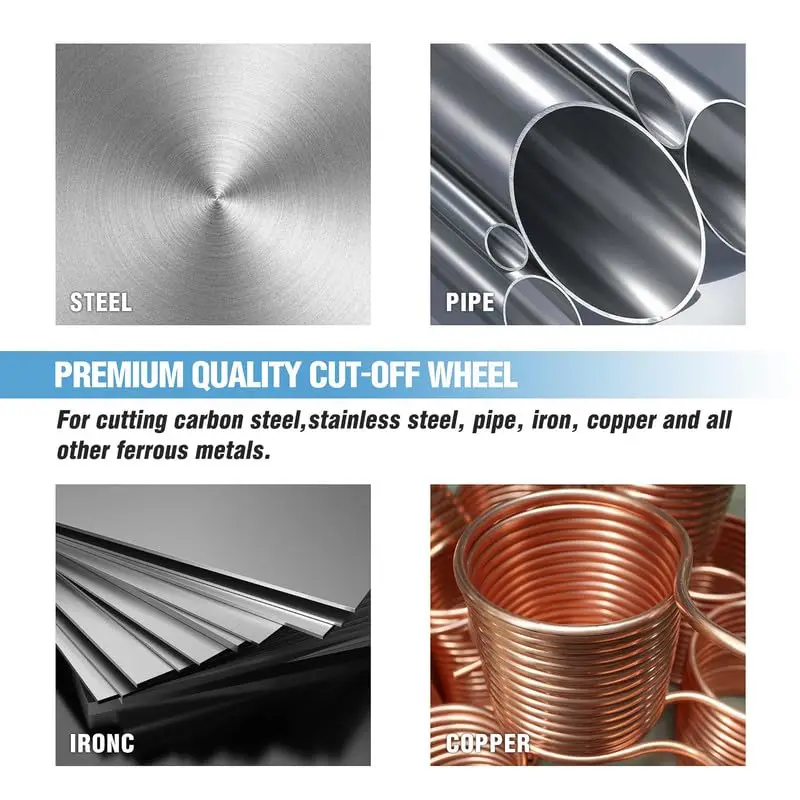 Ultra-Thin 1.0 mm Blue Flex Discs 500-Piece Durable 125mm Cutting Disc for Stainless Steel Compatible with Angle Grinder