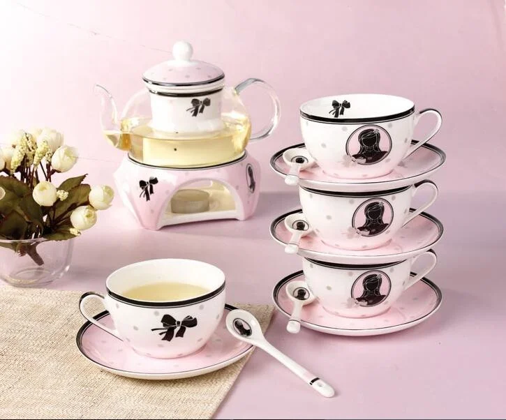 CTS-006 600 мл термостойкие керамика костяного фарфора горшок с фильтром Gongfu Чайный сервиз черный чай цветочный теплой