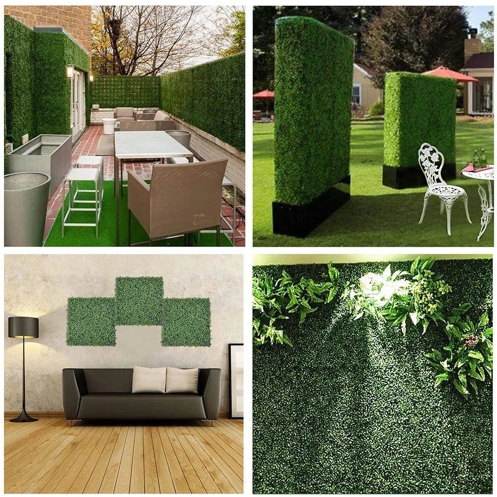 Artificial Boxwood Panels Topiary Hedge Plant, Privacy Hedge Screen UV Protected Suitable for Outdoor, Indoor, Garden, Fence