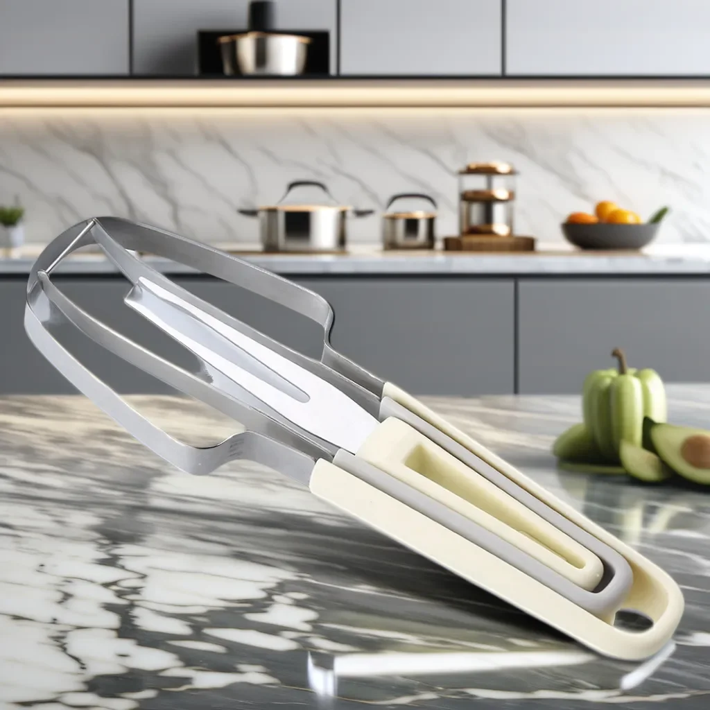 2024 Stainless Steel 3-in-1 Watermelon Windmill Cutter Summer Home Vegetables Hand Knife PP Fork Slicer Food Metal PC Material