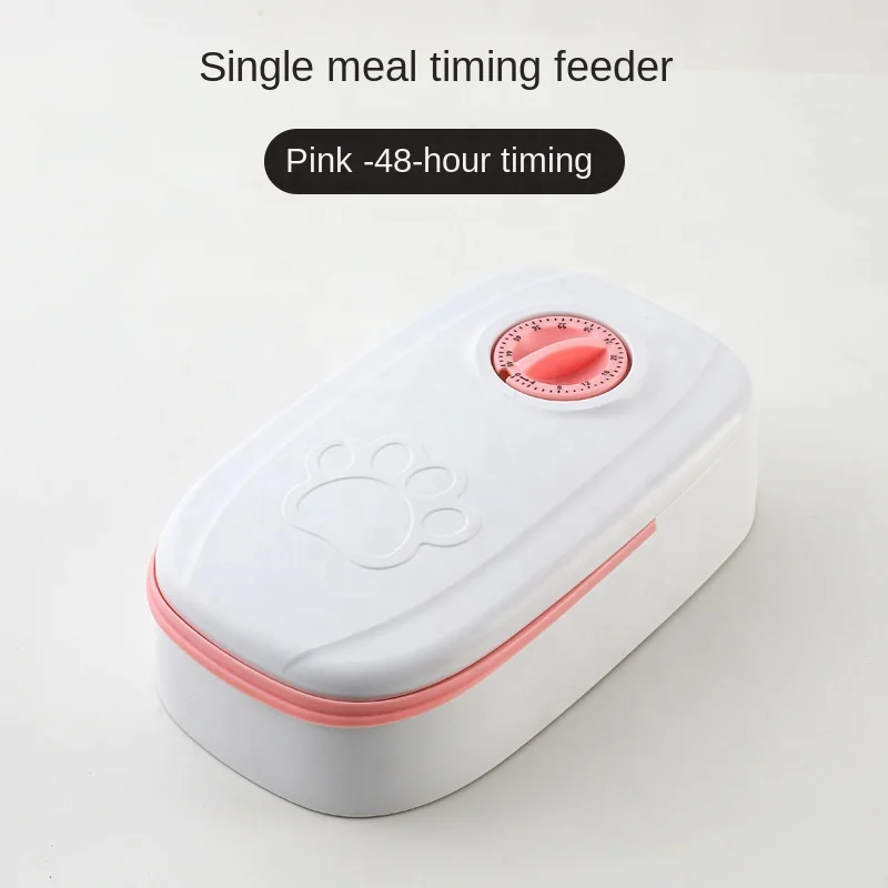 Timed Double Pet Dog Cat Feeder Bowl Automatic Use Cats Food Bowls Quantitative Dogs Feeding Products