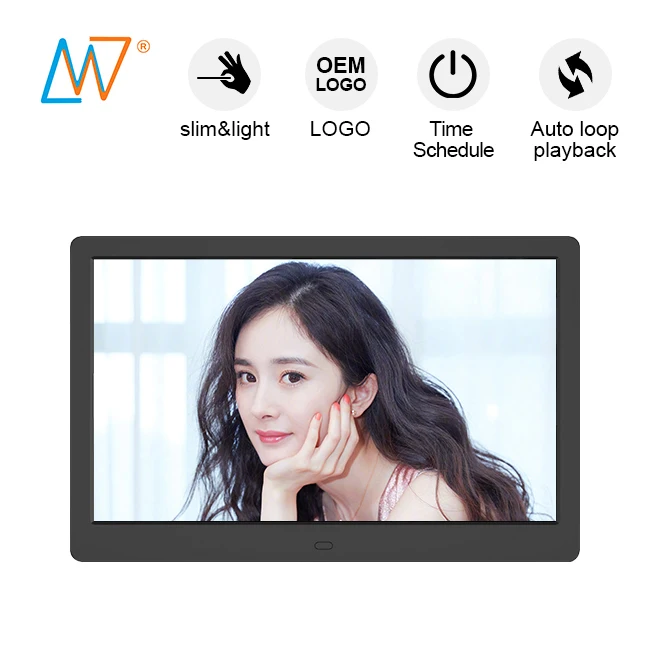 12inch lcd screen with video in 12v advertise monitor motion sensor custom signage board tv