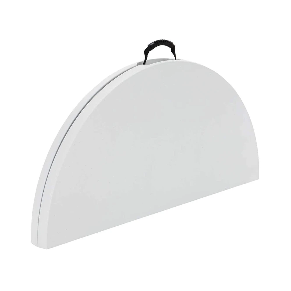 
Outdoor Furniture 4-Foot Round Bi-Fold Granite White Plastic Banquet Folding Table for Restaurant 