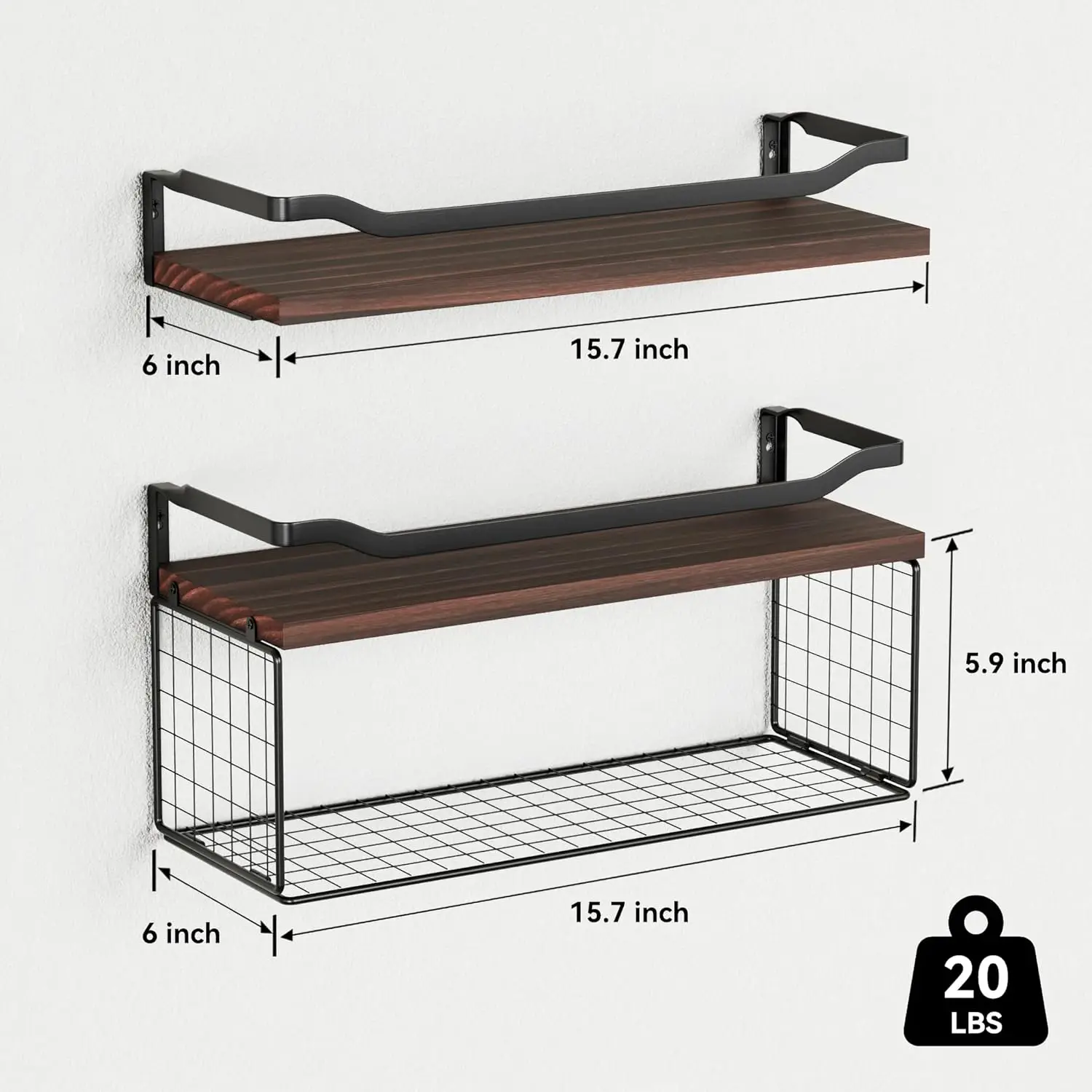 2024 Whole Sale Two Layers Bathroom Shelves Wall-mounted Storage Rack Wall Shelf for kitchen
