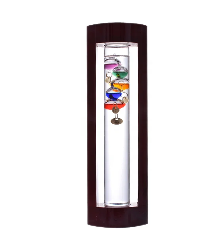 Домашняя настольная метеостанция, 5 разноцветных стеклянных шаров, Аналоговый термометр