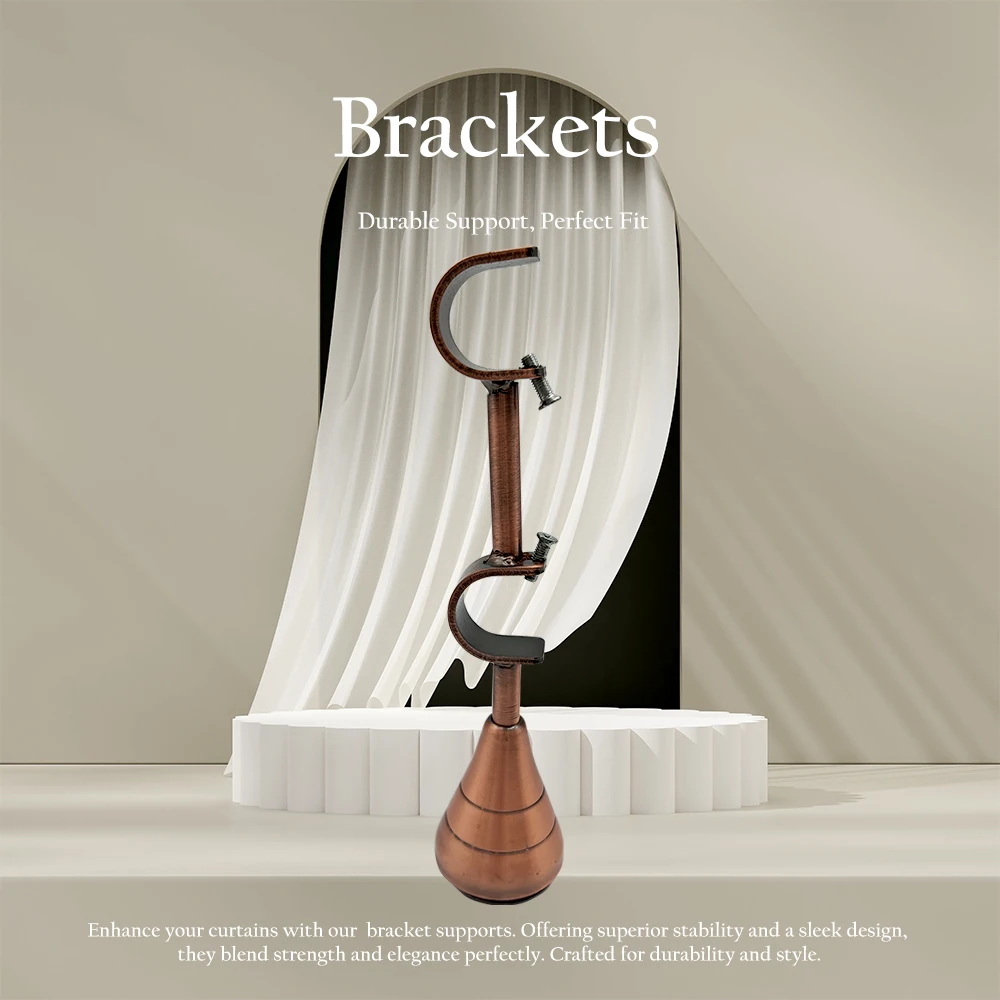 Panic Buying Iron Curtain Rod Brackets Single/Double Curtain Pole  Metal Rod Curtains