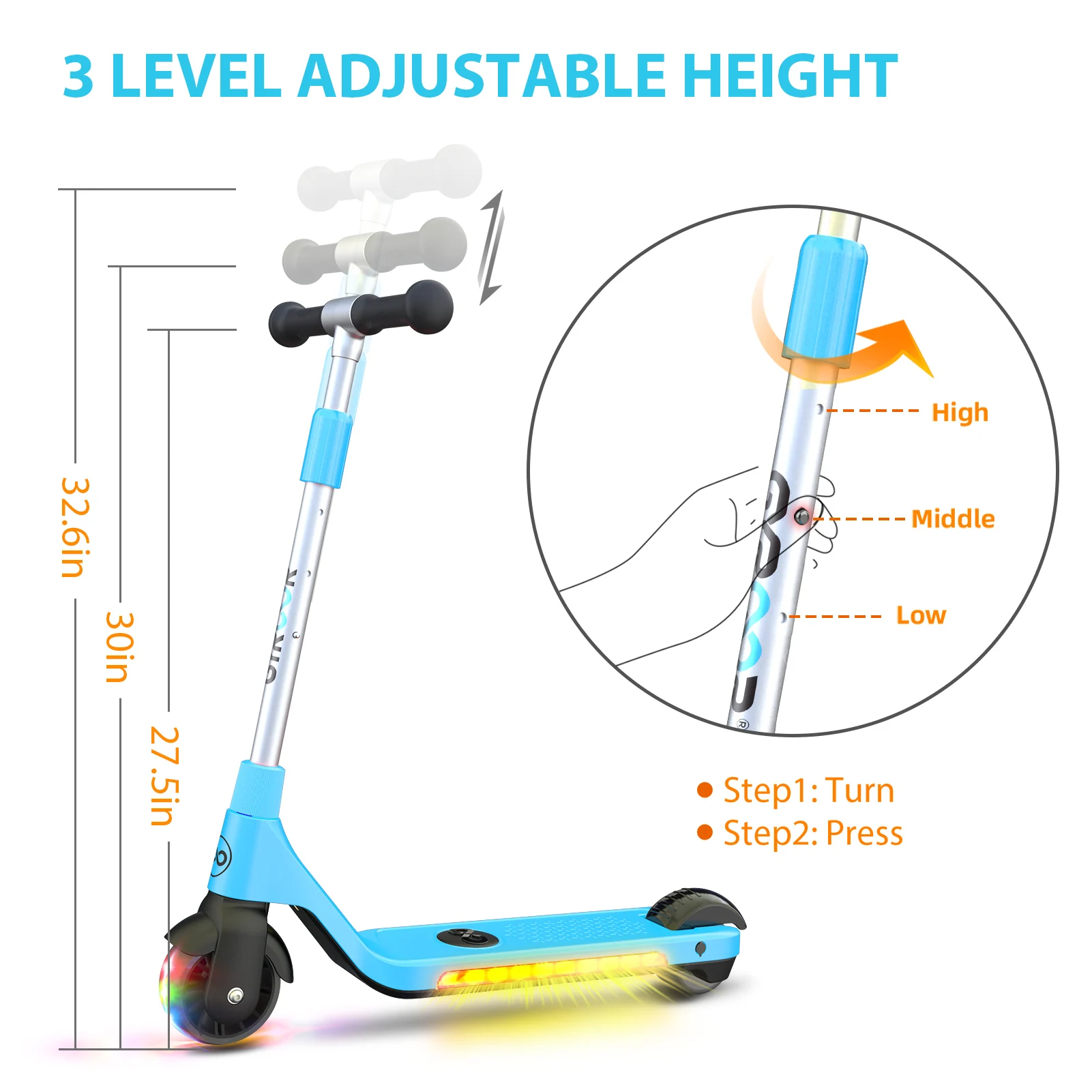 New Model gyroor H30 EU US Warehouse Portable E Scooter Push Kids Electric Drifting Scooters for kids Skateboard car