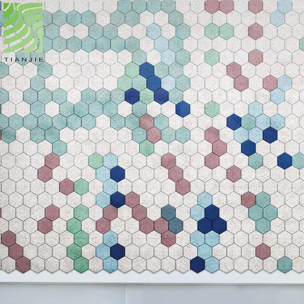 Ceiling Absorbing Wall Sound High Density And Hot Sale Church Soundproof Wood Wool Acoustic Panel For Auditorium