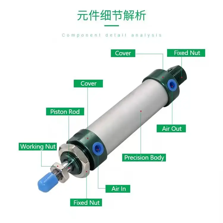 MAL Series MAL16*100 Aluminum Alloy Pneumatic Air Mini Cylinder