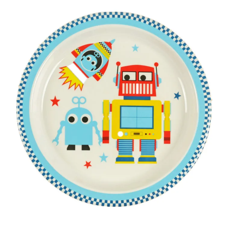 Wholesale melamine snack plate Plastic chip and dip plate Melamine divided plate
