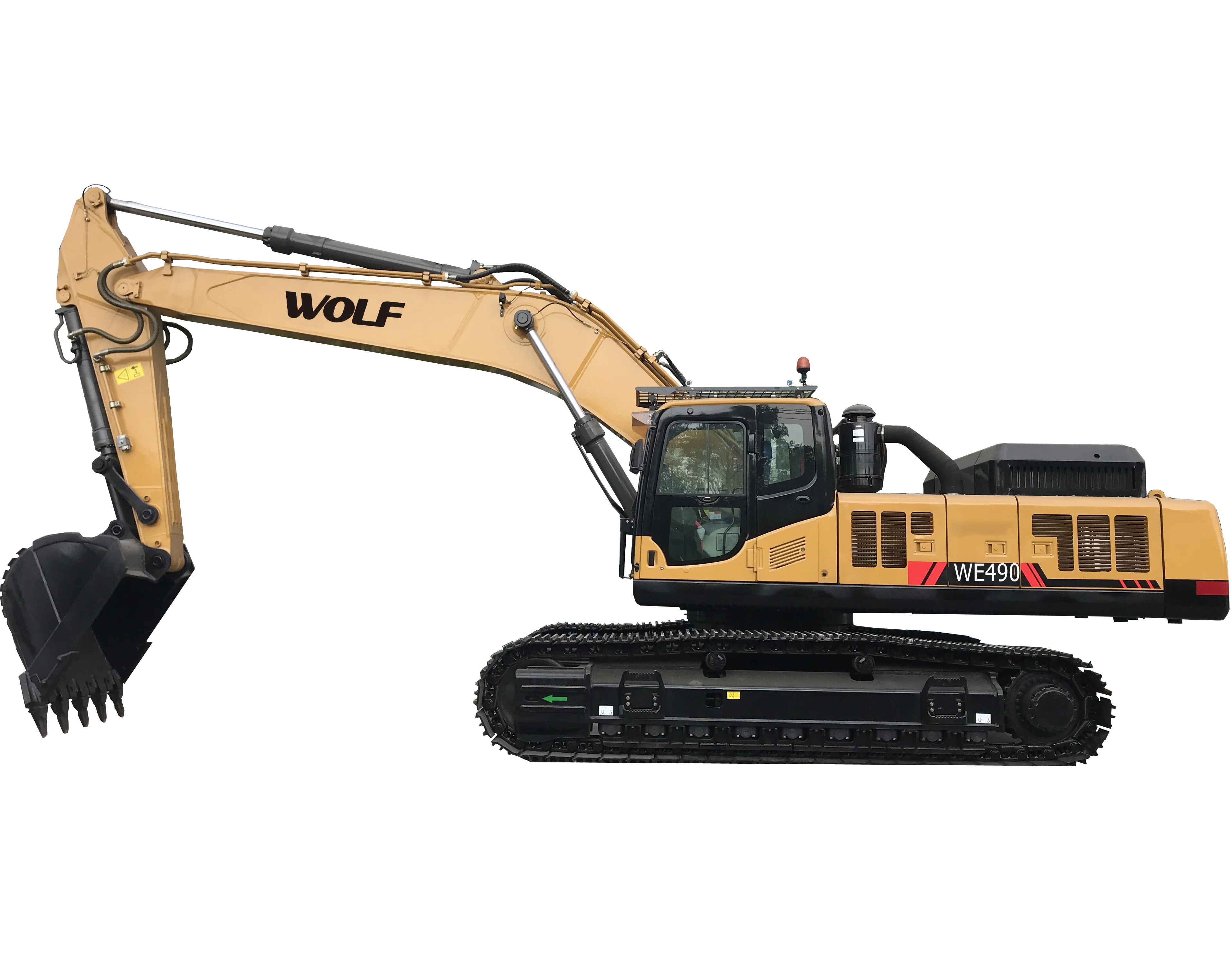 Road construction hydraulic excavator 49 ton WE490 China crawler excavator from wolf