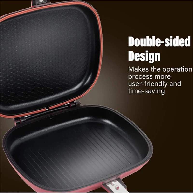 Multi-functional Double Side Frying Pan Kitchen Cookware Non-stick Cast Aluminum Grill Pan