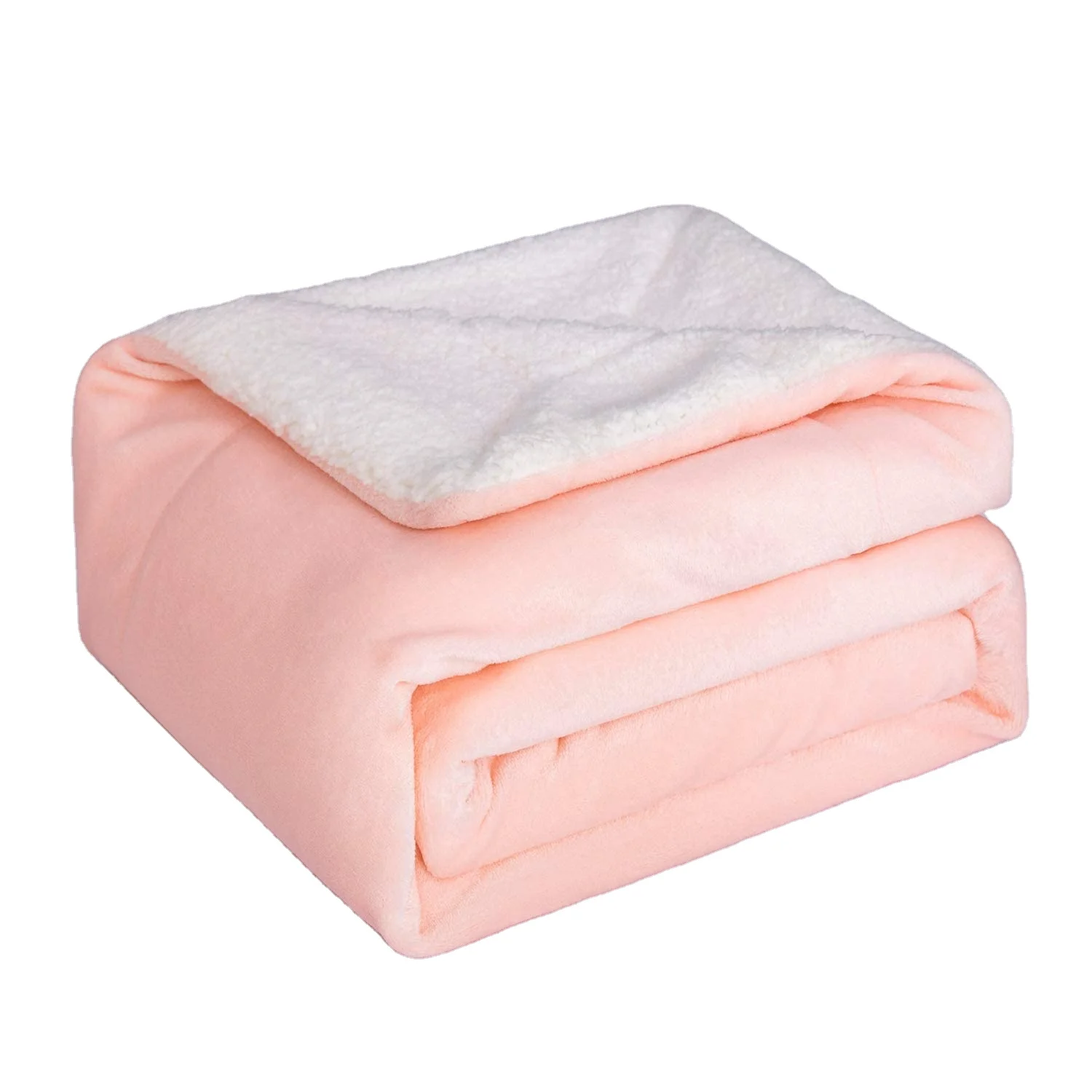 Custom Flannel Fleece Receiving Toddler Bed Sherpa Baby Blanket