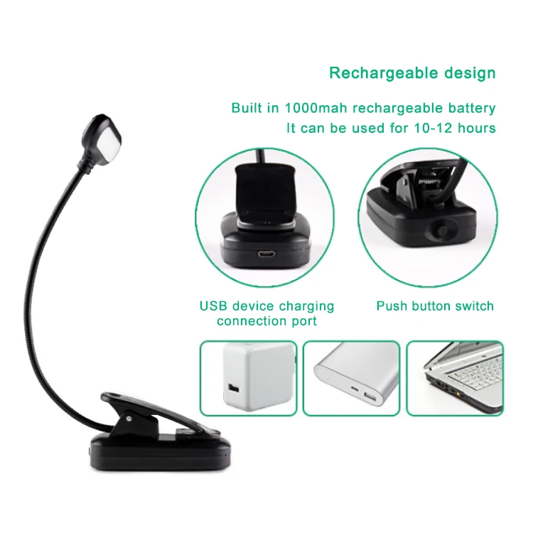 2023 Hot Selling Dimmable USB Book Folding Led Reading Light