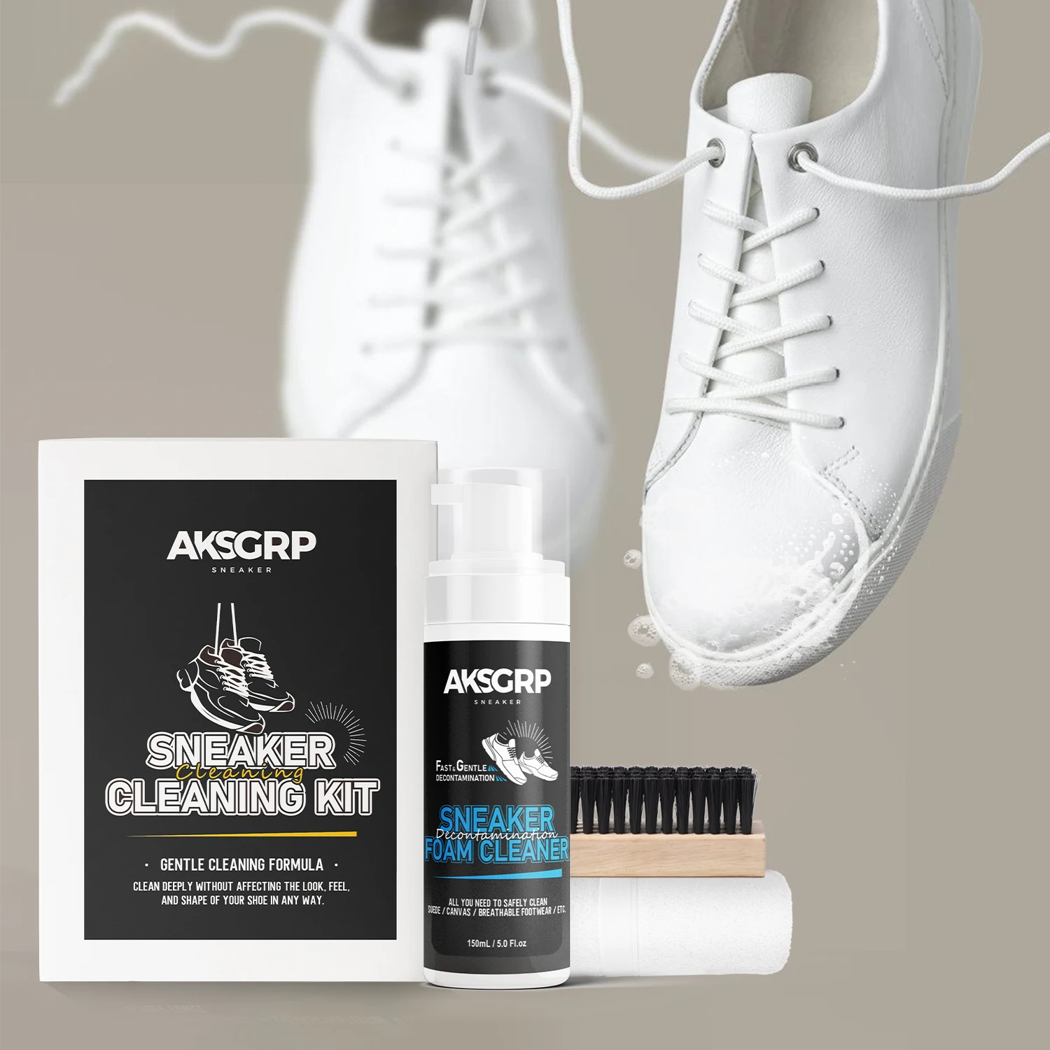 AKSGRP  Shoe Cleaner Cleaning Foam Care Kit 150 ml Sneaker Cleaning Kit