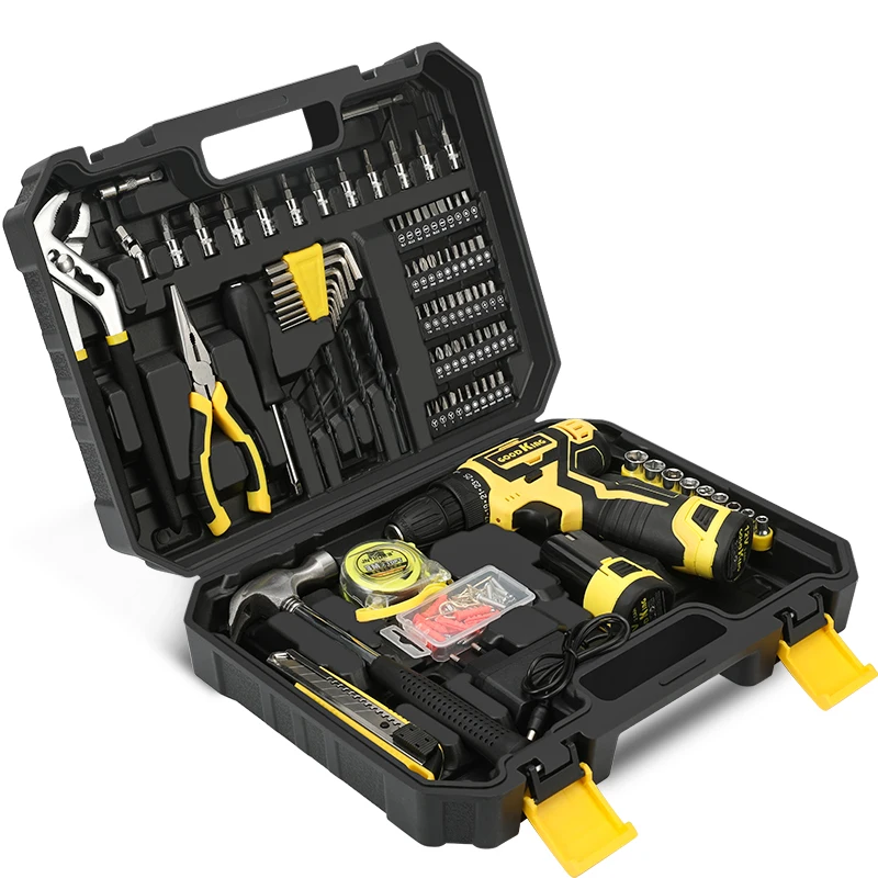 Goodking power tool combination kits combo kit max 12v 195 pieces power works cordless tools