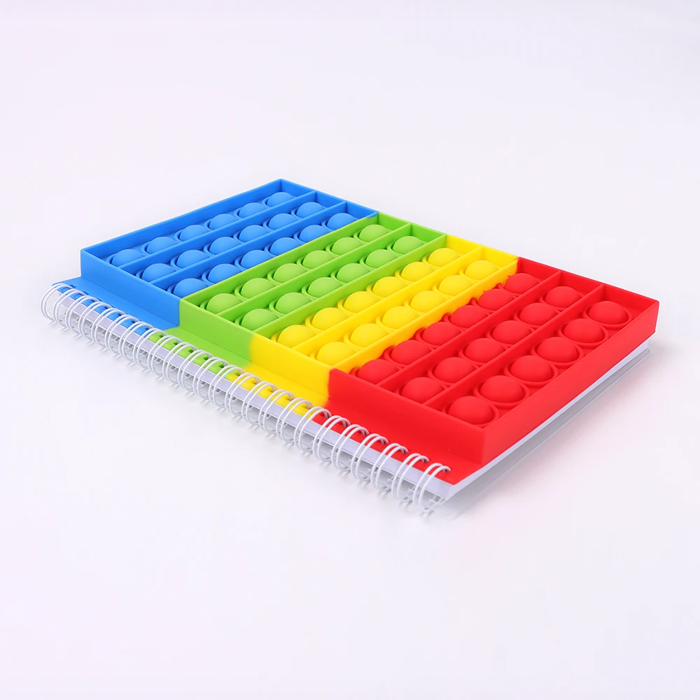Bubble Silicone Cover Notepad Student Fidget Toys A5 Pop push up