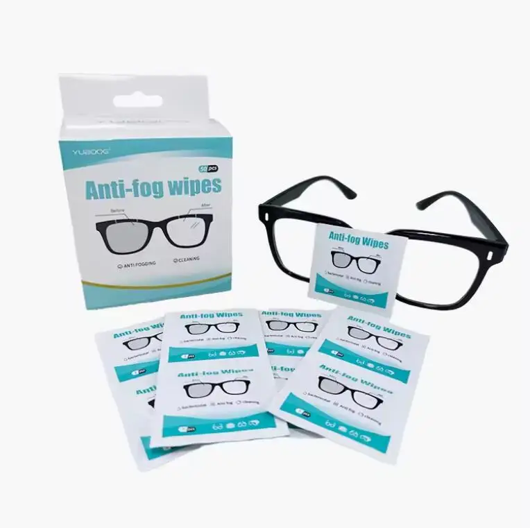 Anti fog Disposable Lens Wet Wipes Mobile Screen Camera Lens Rearview Mirror Glasses Cleaning Wipes 50