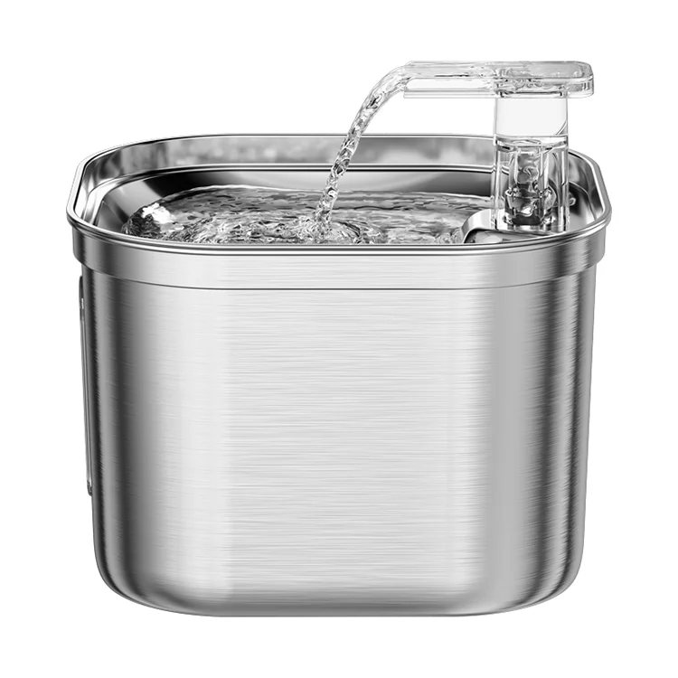 2023 New Automatic Pet Feeder Stainless Steel Large Capacity Cat Pet Water Fountain