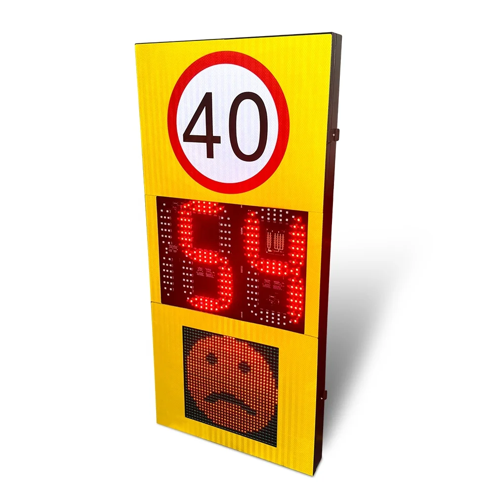 radar feedback sign / 2 and half digit with face light speed radar limit sign Hot sales the Middle East