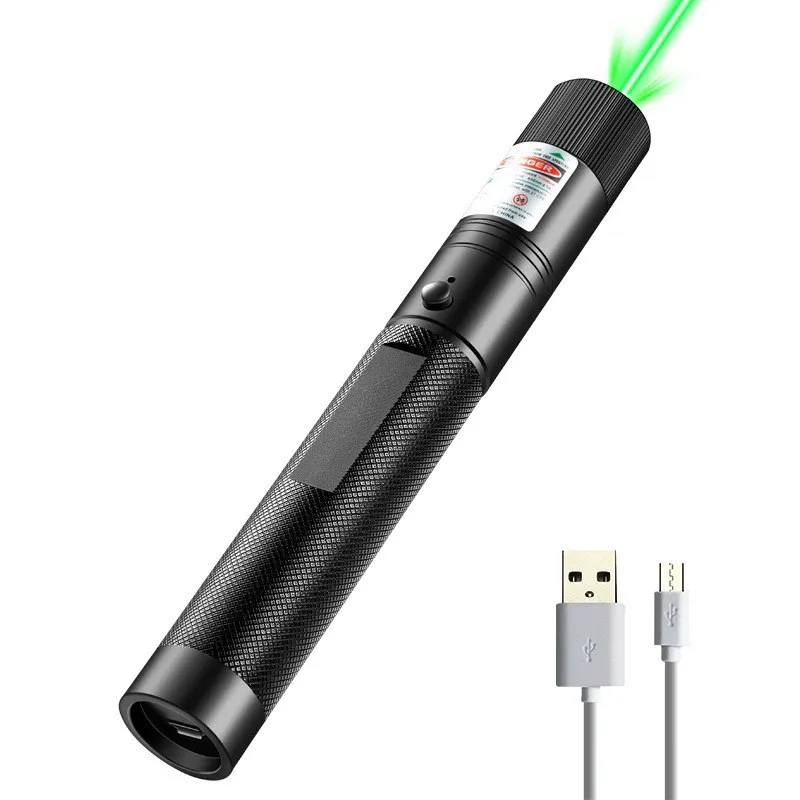 Перезаряжаемый 303 USB-фонарик 532 нм с подсветкой 100-10000