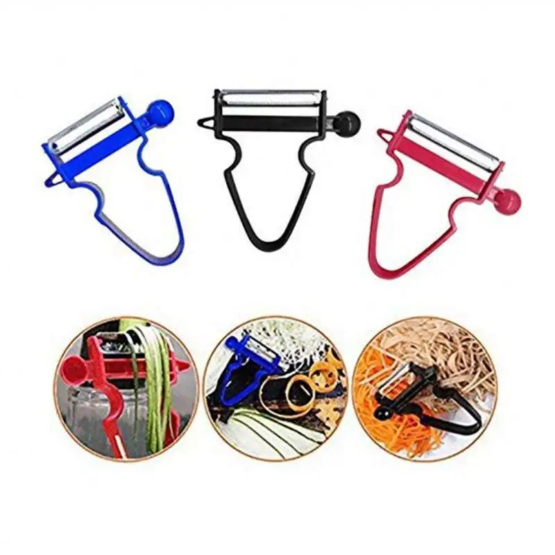 Multi-functional 3-piece set kitchen stainless steel potato fruit peeler, magic vegetable peeler kitchen grater tool accessories