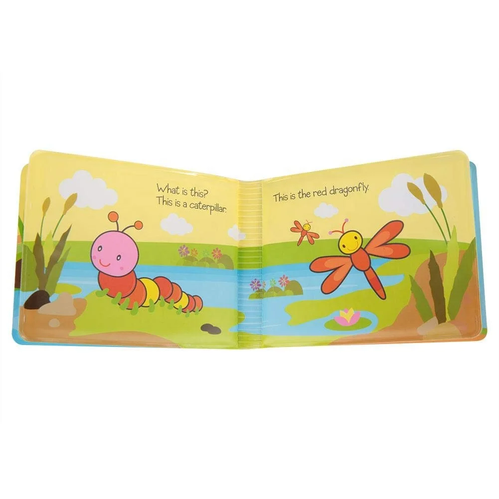 Round plastic Eva learning vinyl educational soft brand new baby bath books plastic coated