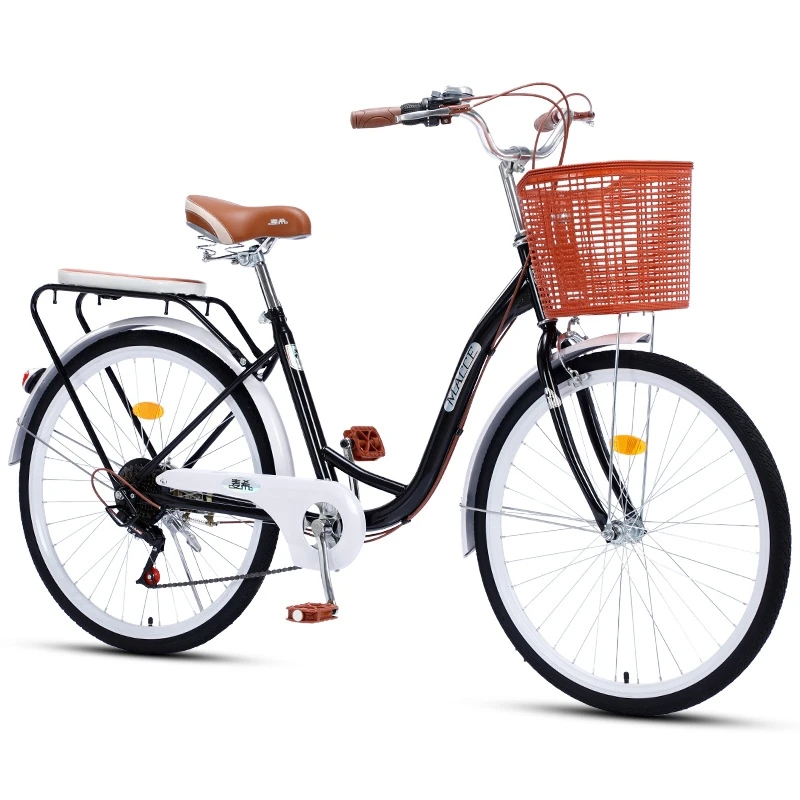 NEW model 26inch adult bicycle cheap comfort city bikes compact city bike 26 bicicleta de ciu with basket and rear seat