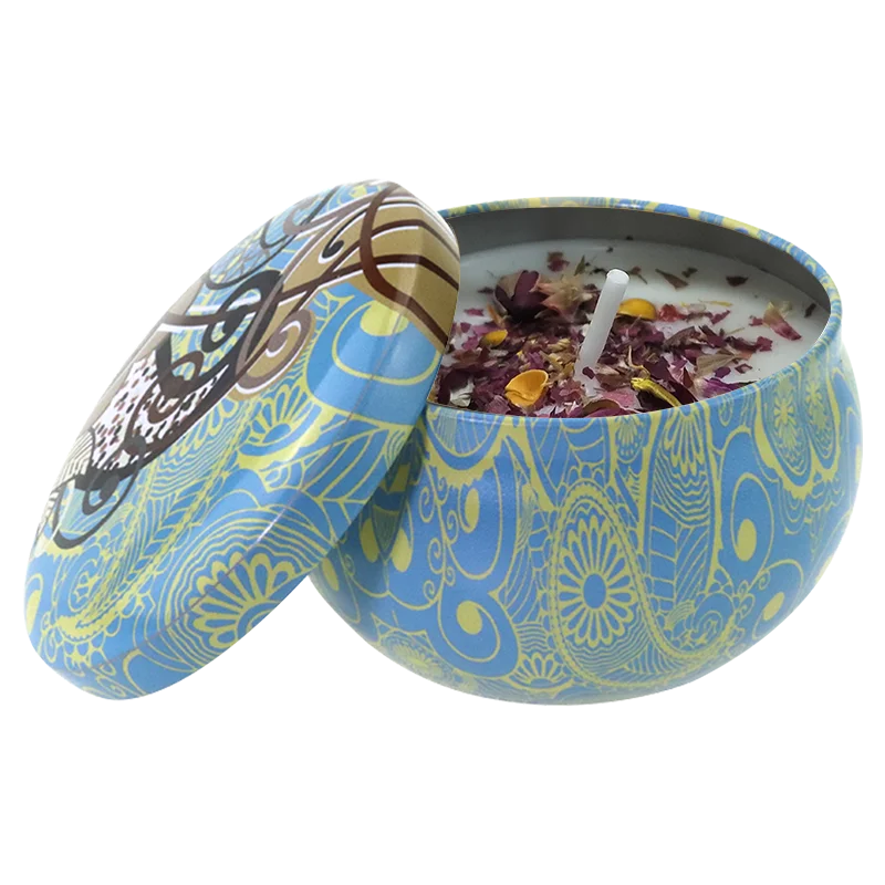 Custom Private Label Candle Kit Lavender Soy Wax Aromatherapy Scented Candles For Luxury Tin Jars