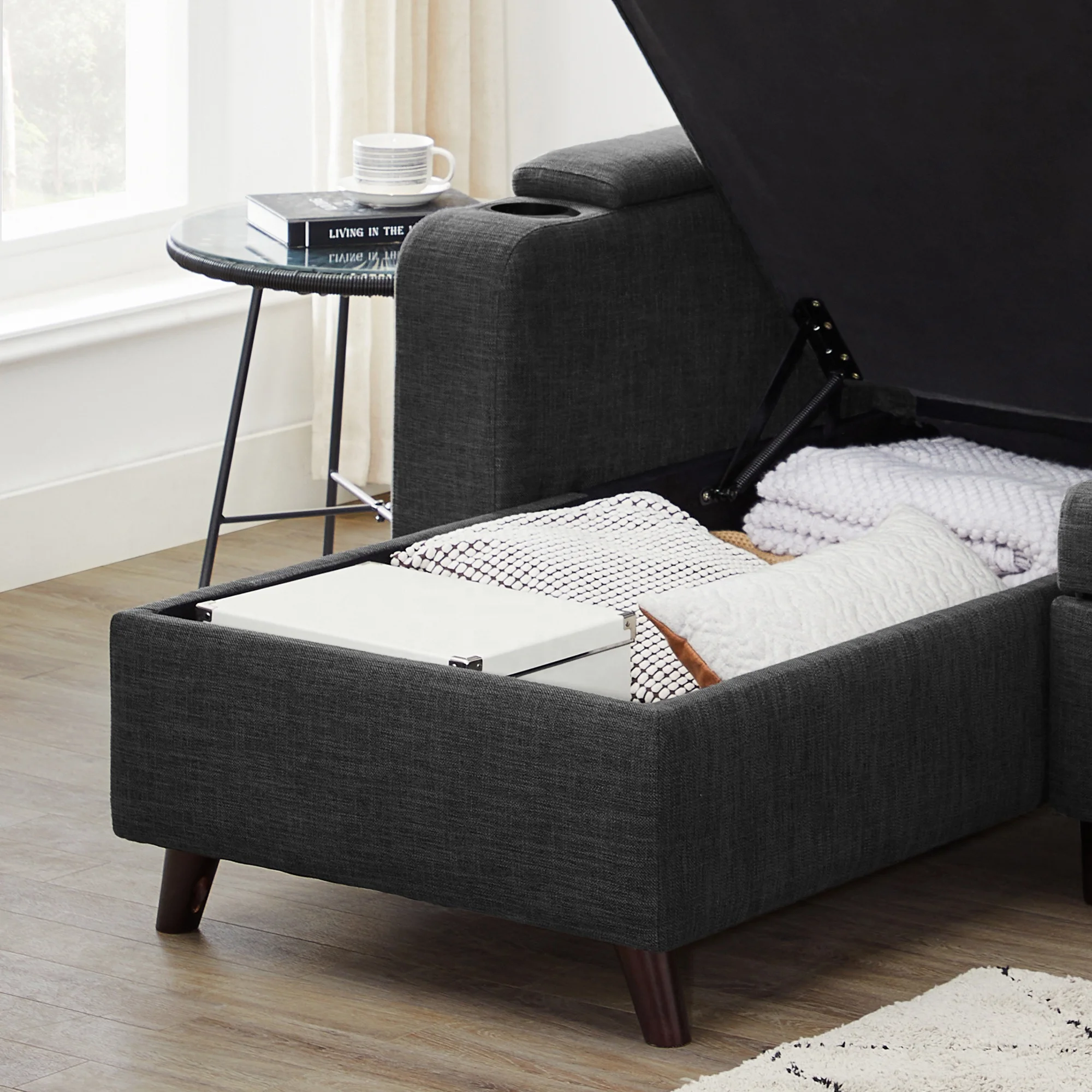 VASAGLE living room Couch Sofa Set furniture Modern Design pulled out sofa bed L Shape Sectional Fabric Living Room Sofas