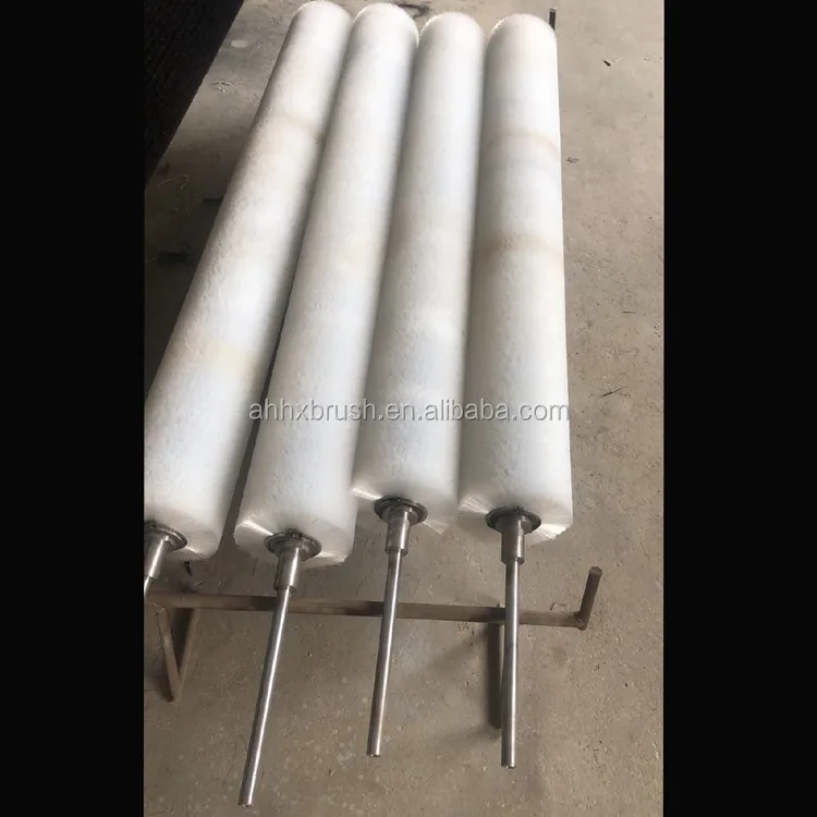 Grinding Brush Roller, Polishing of Industrial Brush Roller with Round Hollow Brush Wheel, Nylon Bristle