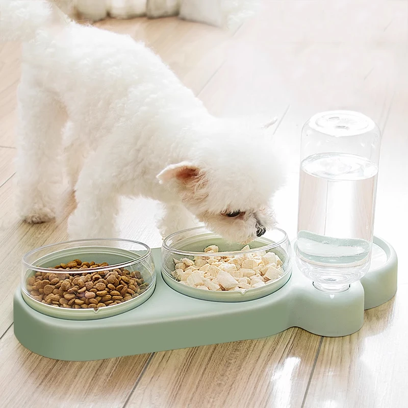 3 in 1 Feeding Drinking Dispenser Plastic Bowl Modern Pet Dog Bowls and Feeders Pet Water Dispenser Fountain with Sensor