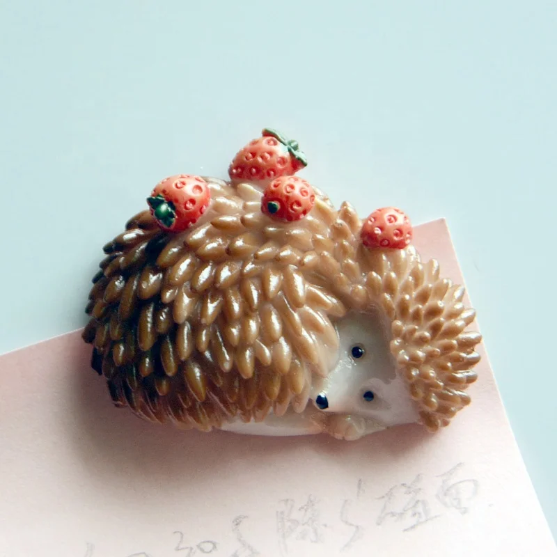 Z13009A Cute mini resin craft Rabbit fridge magnet handmade 3D Simulation Animal Hedgehog Frog Decor Message Sticker Home Indoor