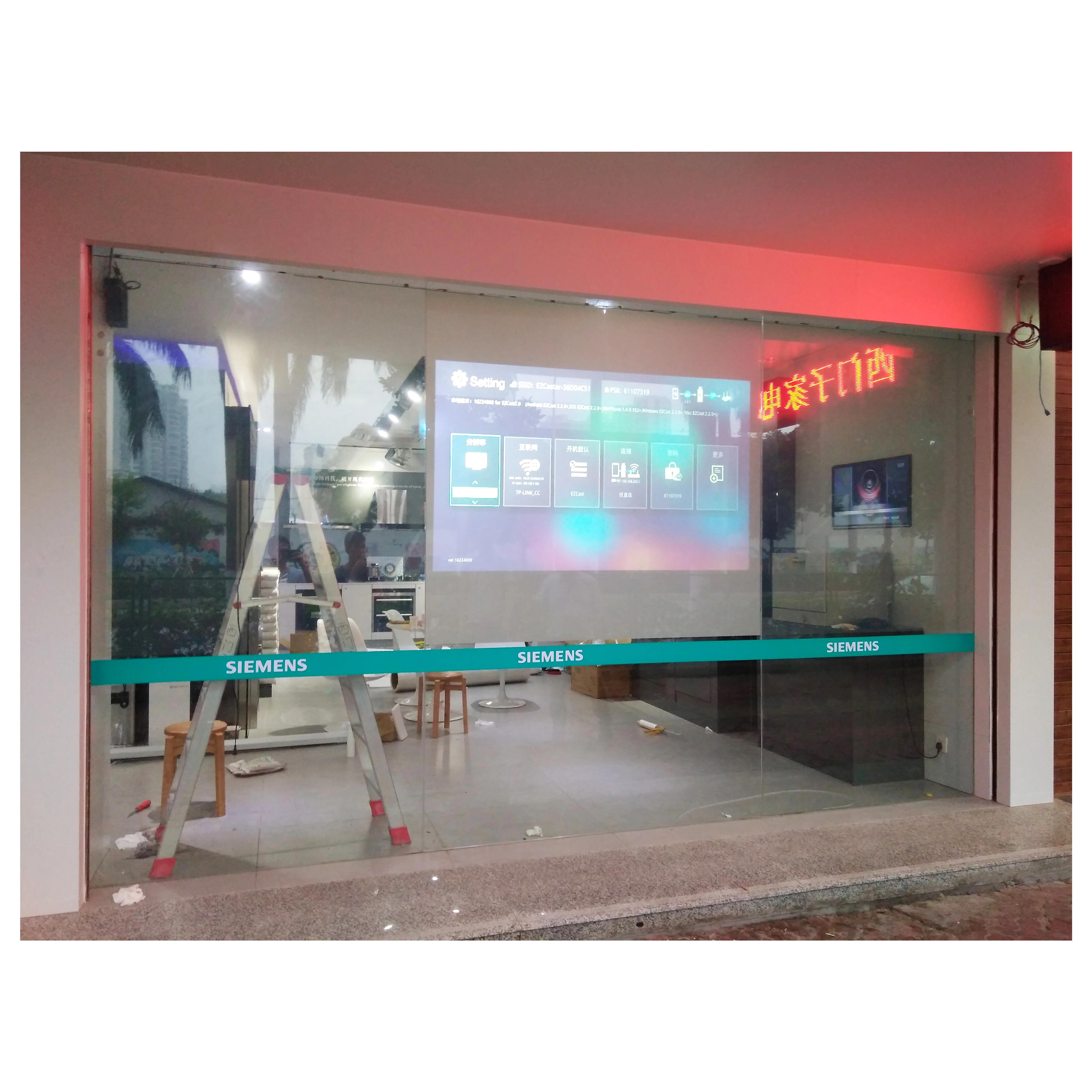 Low Voltage With Remote Control Dark Pdlc Film Smart Glass Blue Tinted windows Electrically for Office Doors and