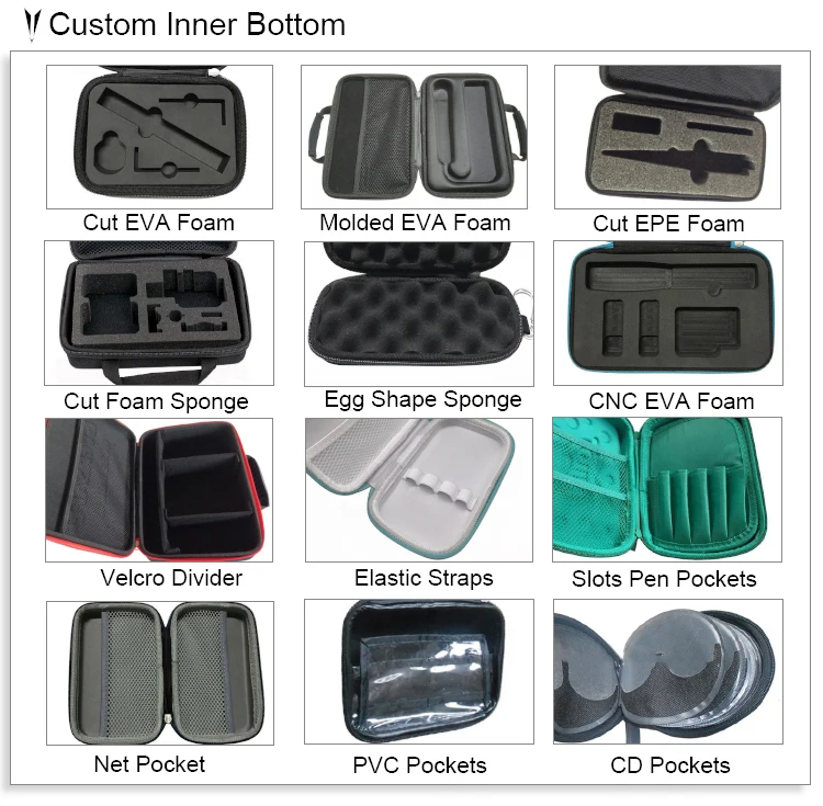 custom small portable waterproof eva plastic hard shell foam tool travel case box