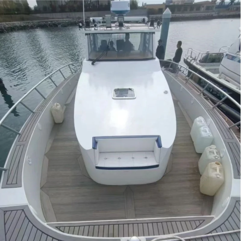 JTC Professional Deluxe 12 Person Center Console Cruiser Aluminum Fishing Boat with Outboard Engine for Surfing