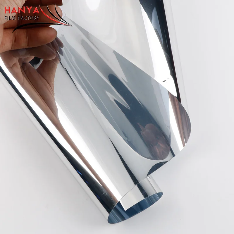 Silver static cling decorative window film transparent window glass films for office/home decoration