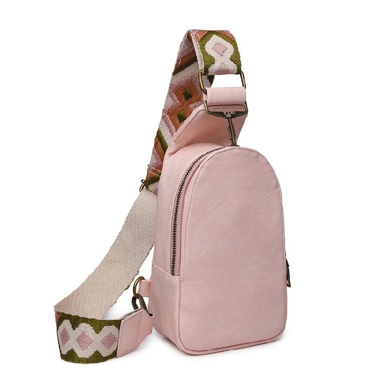 Western 40 colors sling bags woman leopard printed aztec boho PU leather sling bag crossbody fanny bag for women