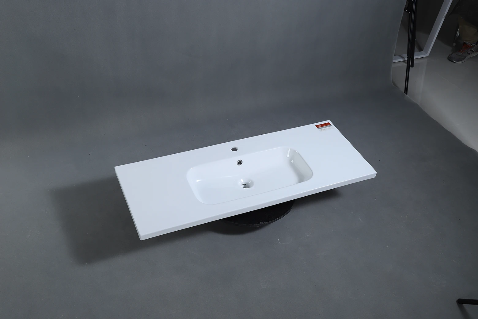 JM5414-121 1210*460*150 china manufacturer one piece ceramic vanity sink cabinet corner wash basin