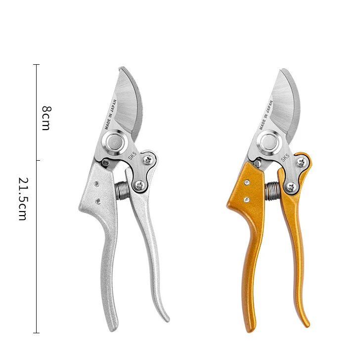 Professional 8.5 Inch SK5 Stainless Steel Garden Scissors Tree Flower Cutting Household Sharp Pruning Shears