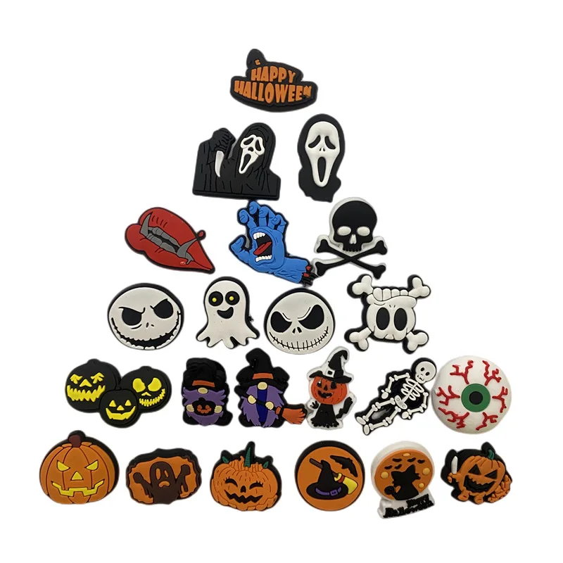 Halloween New Hole Shoes Flower Buckle Garden PVC Software Detachable DIY Accessories