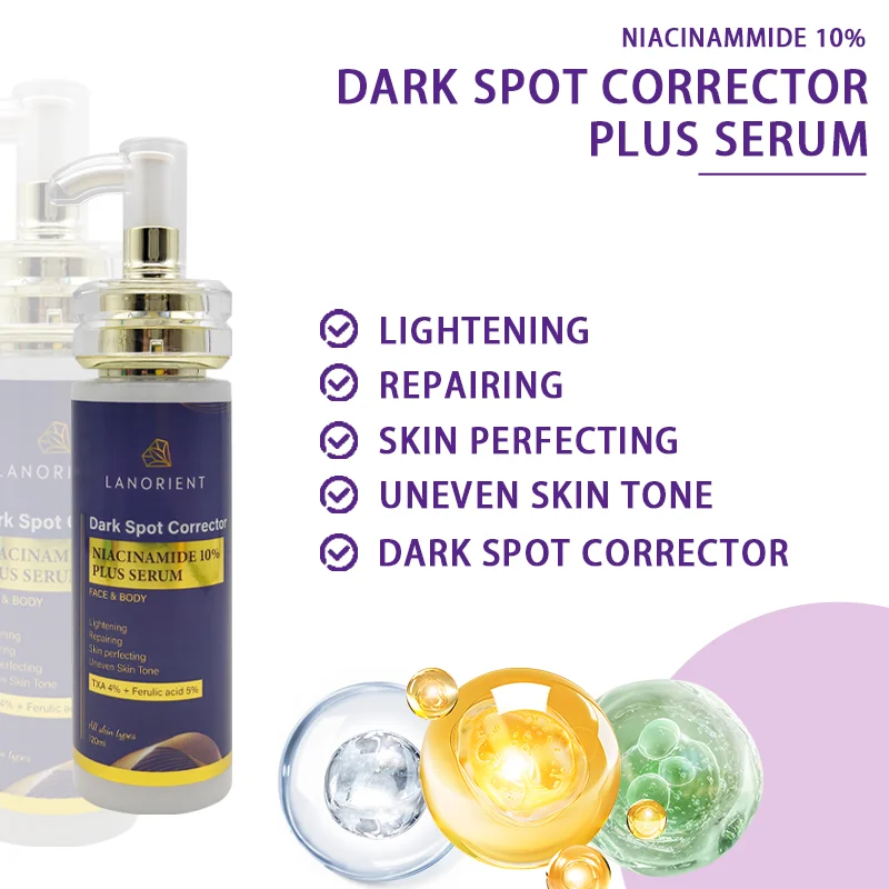 Private Label Natural Organic Vegan 10% Nicotinamide Skin Brightening Pigment Correction Facial Serum For All Skin Types