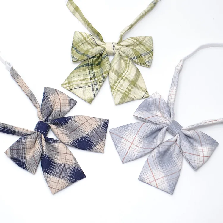 Custom Wholesale New Product JK Students Woven Jacquard Design Fashion Pre Tied Bow Tie Adjustable