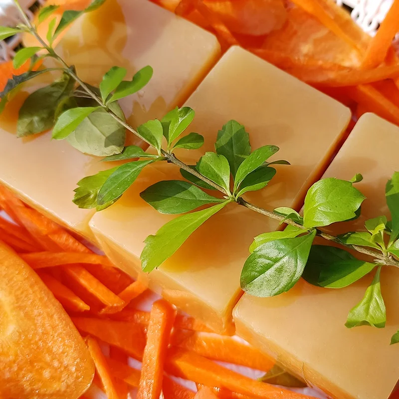 Natural Handmade Sabun Antioxidant And Acne Treatment Nutritious Carrot & Honey Complexion Soap Bars