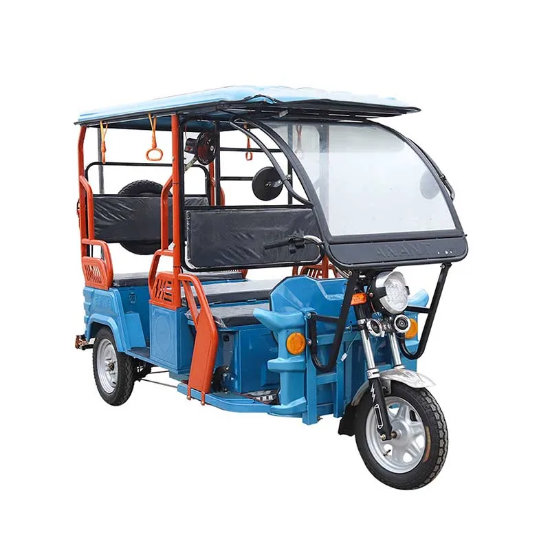 Электрический трехколесный велосипед bajaj, такси, tuk, Электрический трехколесный велосипед 1000 Вт, 4-местный рикша, покрытый крышей