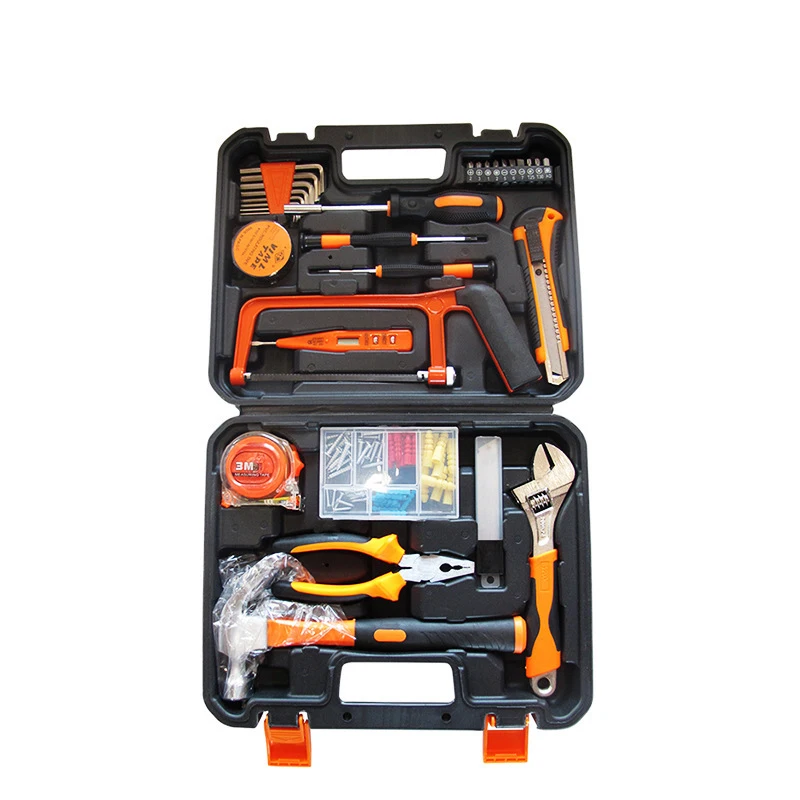 78 Pcs Complete Tool Kit Home Toolbox Auto Car Repair Tool Set With Hammer Pliers Screwdriver Wrench Socket Mechanical Work Tool